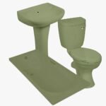 Bathroom Set 7-Pieces Avocado