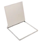 A sleek, rectangular compact makeup case with an empty white interior and a light-colored lid, reminiscent of a ceiling trap door. Ceiling Trap Door 533*533MM