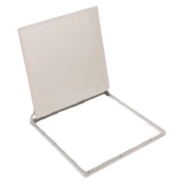 A sleek, rectangular compact makeup case with an empty white interior and a light-colored lid, reminiscent of a ceiling trap door. Ceiling Trap Door 533*533MM