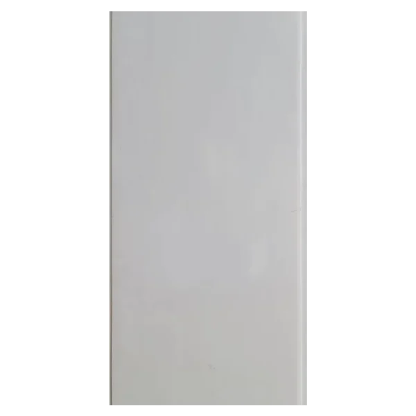 A smooth, white rectangular surface, possibly a panel or door, with minimal visible texture and a few faint scratches. Its Called Gloss White PVC Ceiling Panel