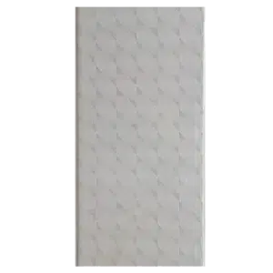 Light gray textured panel with a diagonal diamond pattern, creating a modern and sleek design. Its Called PVC Ceiling Panel - 6mm x 300mm x 3.9m