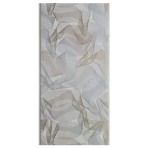 Abstract pattern of flowing, wavy lines in shades of beige and gray against a light background, creating a soft, textured appearance. Ites beige & gray flowing pattern PVC Ceiling