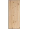 Close-up of a light-colored wooden panel, featuring vertical grooves and natural knots, showcasing a smooth finish.It's Called Pine Full Door Back to Back