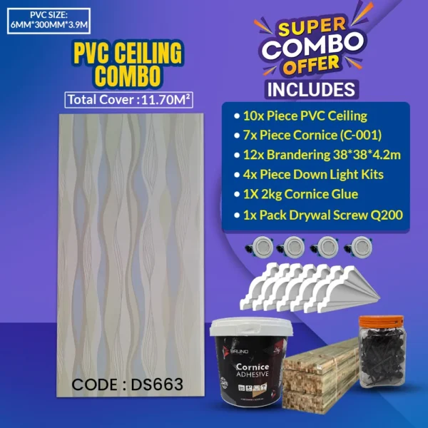 PVC Ceiling Combo 11.70² | DS663
