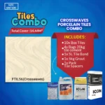 Elegant Crosswaves Ivory Tiles