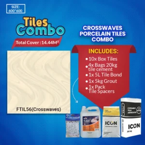 Elegant Crosswaves Ivory Tiles