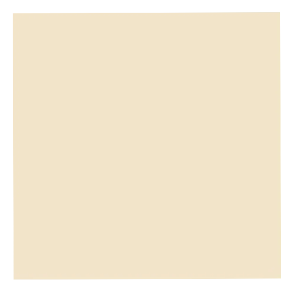 A plain beige square with a black border on the upper right corner. Ivory Porcelain Tiles - Glossy Polished - 600X600mm
