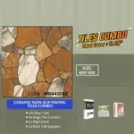 Discover our Ceramic Non-Slip Paving Tiles Combo MR44006Z with a stunning stone pattern. This package includes 10 boxes of tiles, 4 bags of tile cement, a 5kg grout, and a pack of tile spacers. Covering 11.2m² with ease, each tile measures 400x400mm—perfect for sleek and safe surfaces.