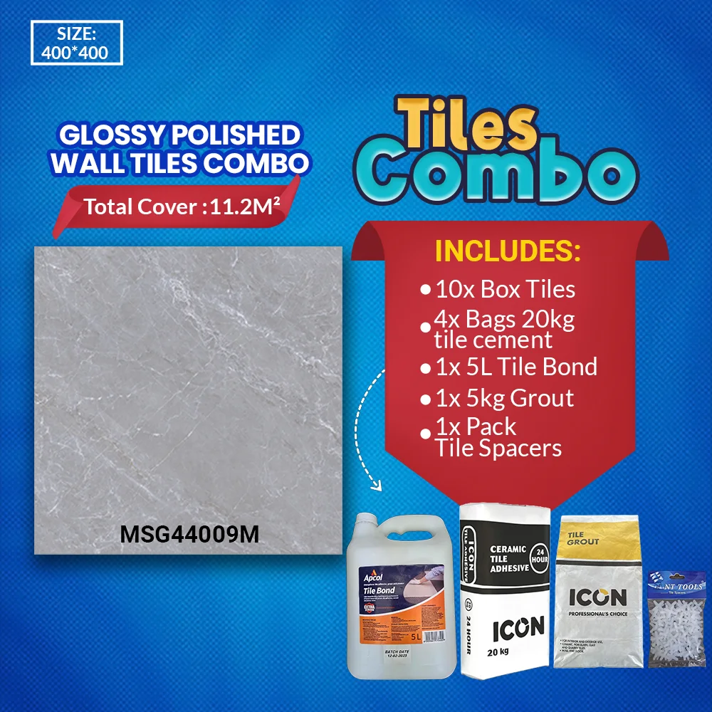 Wall Tiles Combo – Glossy Polished – Ceramic – 400x400mm – A-Grade