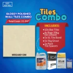 Wall Tiles Combo – Glossy Polished – Ceramic – 400x400mm – A-Grade