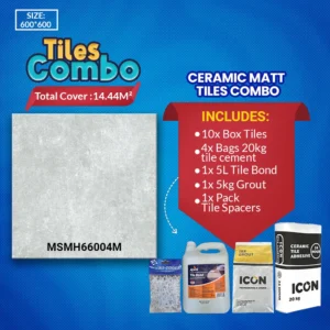 Ceramic Matt Floor Tile 600x600mm Non-slip | A-Grade