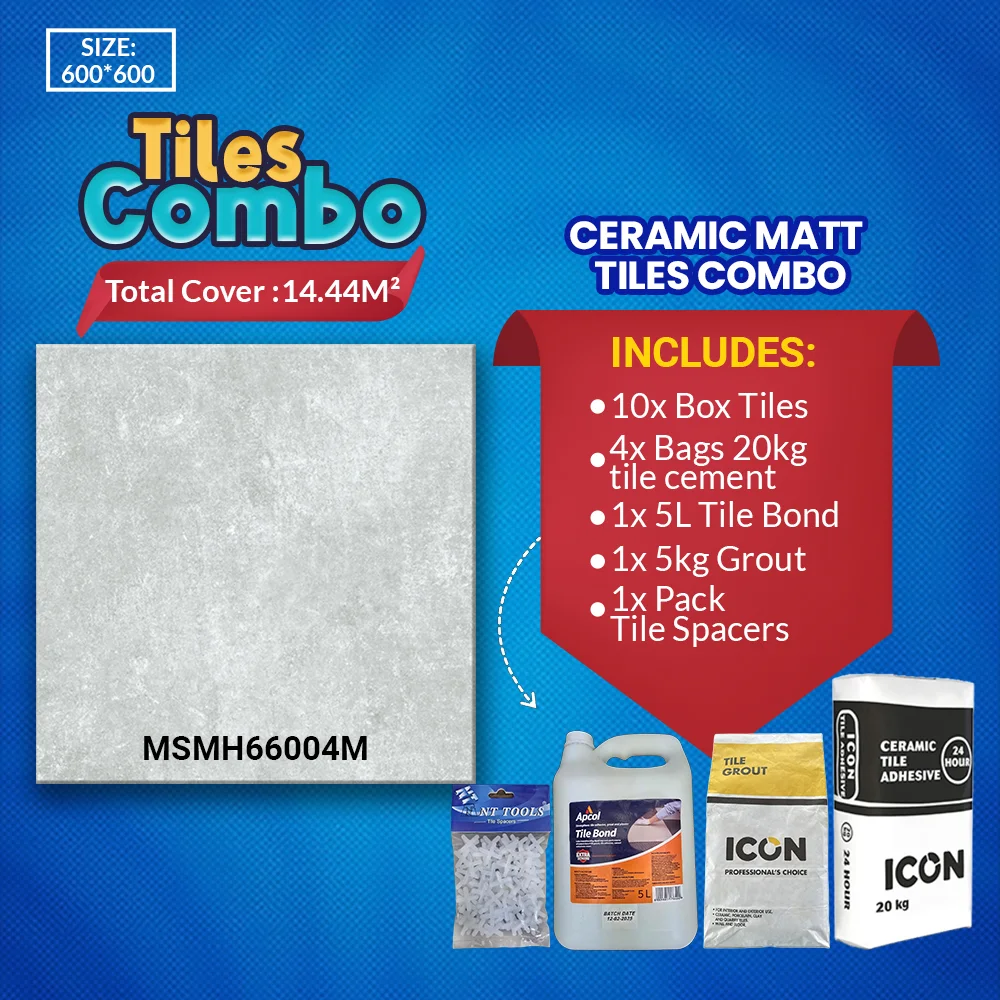 Ceramic Matt Floor Tile 600x600mm Non-slip | A-Grade