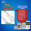 Carrara White Floor Tiles Combo – Glossy Polished – Porcelain – 600x600mm – A-Grade
