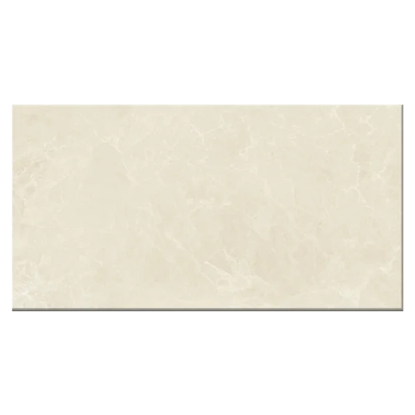 Light beige marble tile with subtle veining, rectangular shape, and a polished surface, ideal for elegant interior design. Its Called Ceramic Polished Wall Tiles