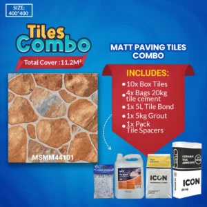 Matt Ceramic Floor Tile Combo 400x400mm | A-Grade