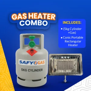 5KG Cylinder+Gas-Conic Portable Rectengular Heater