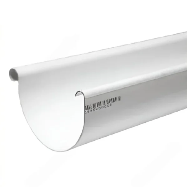 Gutter 3.0m Half Round White PVC