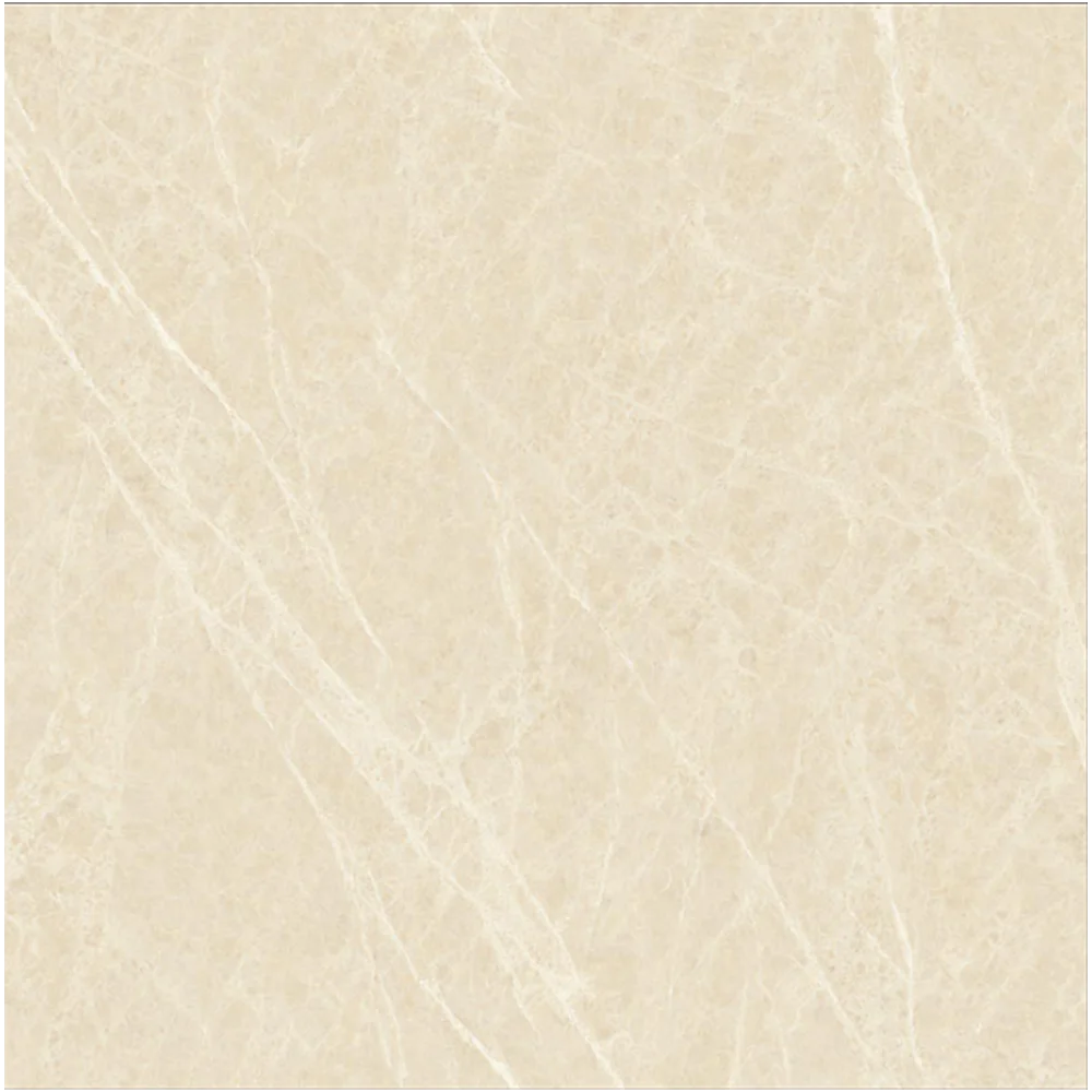 Light Ivory Glazed Polished Porcelain Tile 600x600mm A-Grade
