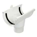 Gutter Half Round Outlet White Pvc